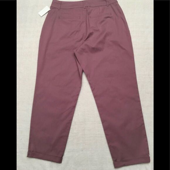 🛍A New Day Ankle Length Pants Lilac High Rise Cuffed Stretch, Pleated, Various - Picture 7 of 12